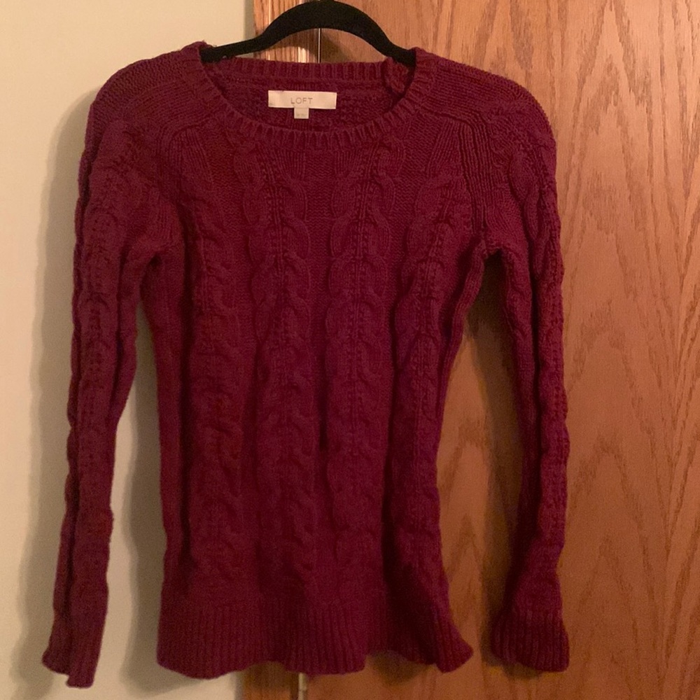 Knitted maroon sweater from Loft!
